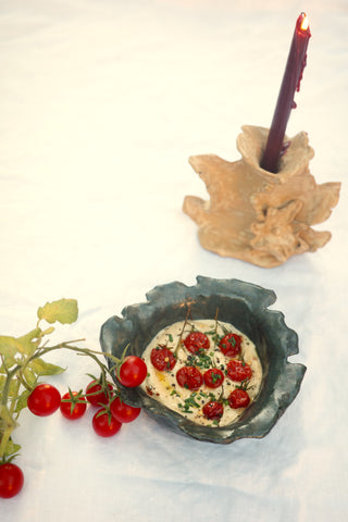 Hummus from Social Hummus - Classic OG, Black Sesame, Sunset Tomato & Basil Tahini and Lavash Crackers