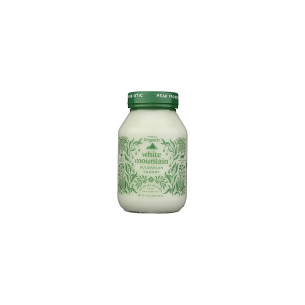 Organic White Mountain Yogurt 32 fl oz whole and non fat milk