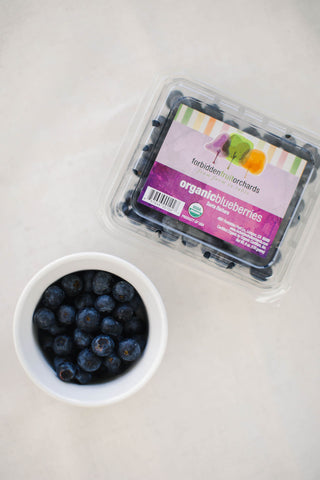 Blueberries from Forbidden Fruit Orchards Certified Organic