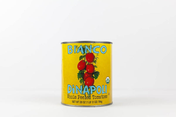 Organic Whole Peeled Tomatoes with Basil from Bianco DiNapoli 28oz
