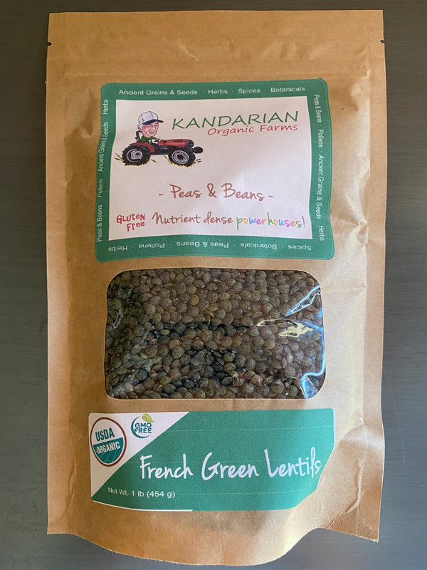Organic French Green Lentils from Kandarian Farms