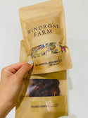 Dry Flower Tea & Smoked Dried Tomatoes from Windrose Farms 1oz