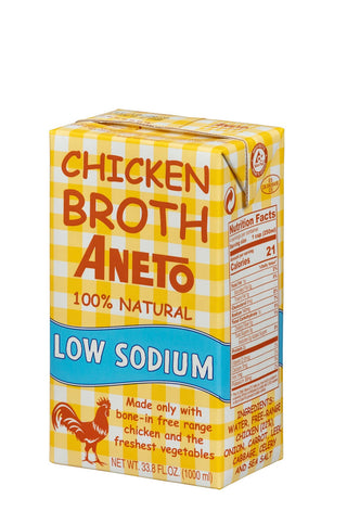 Vegetable Broth and Chicken Broth Low Sodium from Aneto