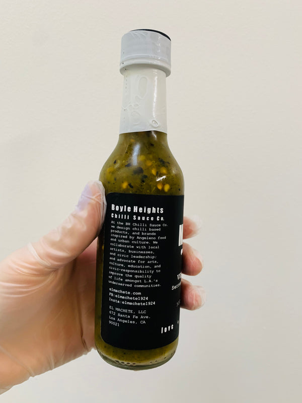 Verde Rebelde from El Machete, Hot Sauce - 5oz -  Serrano, Jalapeño, Garlic