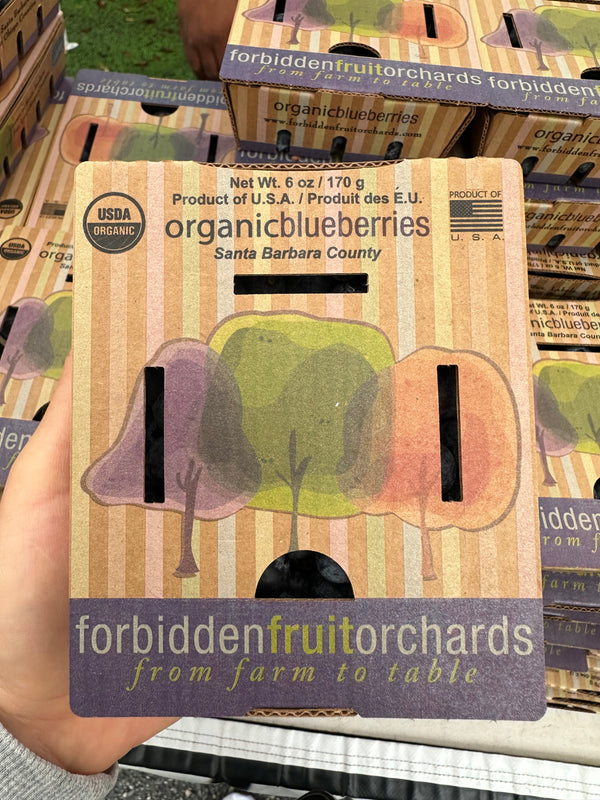 Blueberries from Forbidden Fruit Orchards Certified Organic