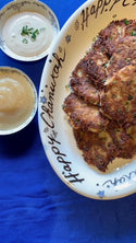Scallion Vegan Latkes and Dill Pickle Latkes from Mort & Betty's - 1 dozen PRE ORDER for 12/12